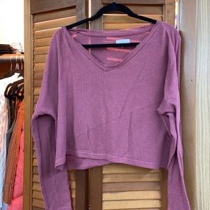 Aerie cropped v-neck sweater